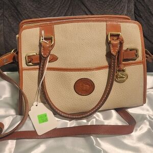 Classic Cream and Brown Dooney Handbag